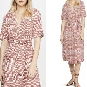 Joie Red Stripe Wrap Dress